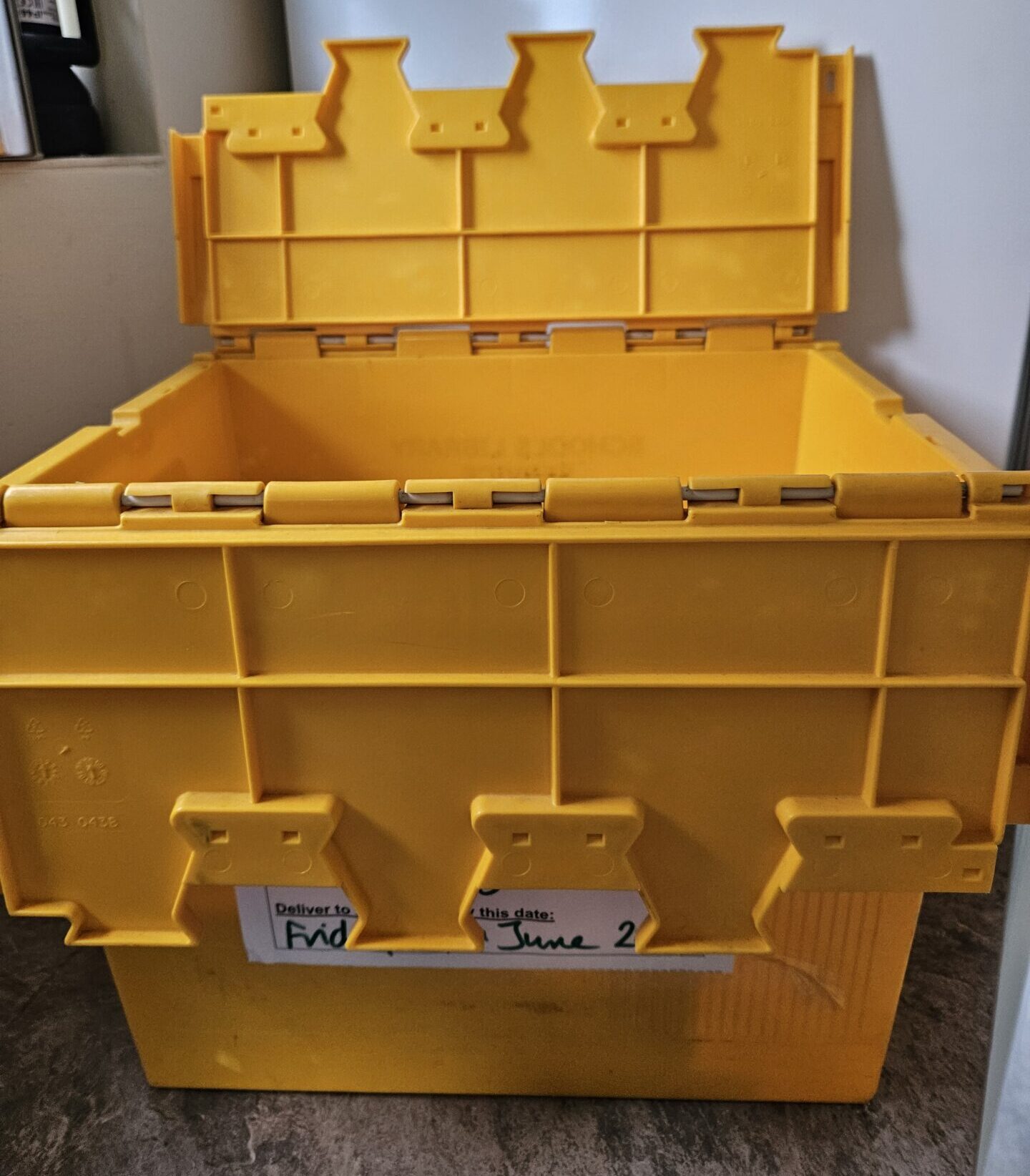 Large yellow book box